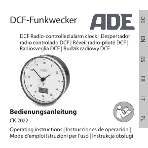 Manual de uso ADE CK 2022 Despertador