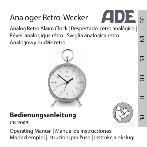 Manual de uso ADE CK 2008 Despertador