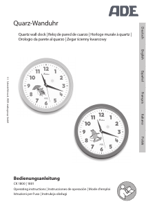 Mode d’emploi ADE CK 1801 Horloge