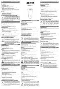 Instrukcja Acme CH104 Ładowarka samochodowa