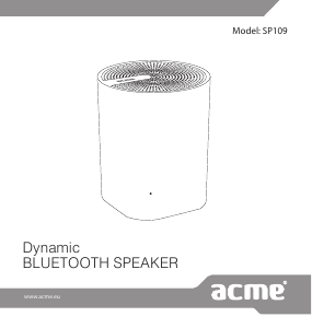 Manual de uso Acme SP109 Altavoz