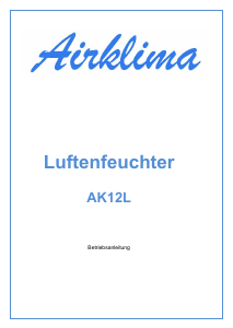 Bedienungsanleitung Airklima AK12L Luftentfeuchter