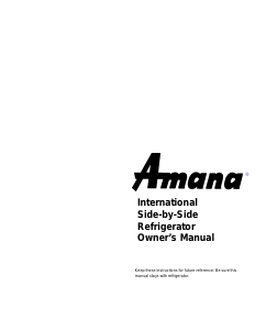 Handleiding Amana SRDE528V Koel-vries combinatie