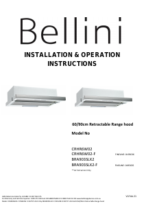 Handleiding Bellini BRA903SLX2-F Afzuigkap