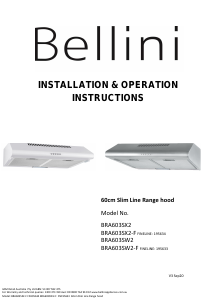 Handleiding Bellini BRA603SW2-F Afzuigkap