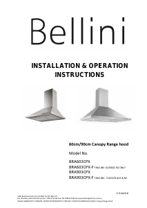 Manual Bellini BRA903CPX2 Cooker Hood