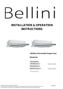 Manual Bellini CRHR6W02-F Cooker Hood