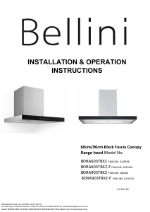 Manual Bellini BDRA603TBX2 Cooker Hood