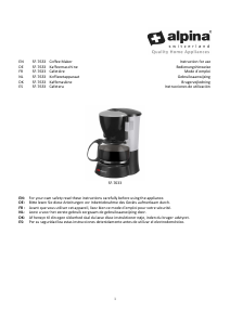 Manual de uso Alpina SF-7633 Máquina de café