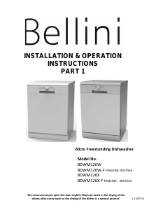 Handleiding Bellini BDWM126W-F Vaatwasser