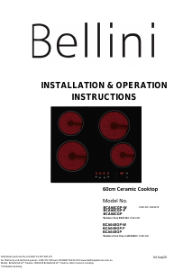 Manual Bellini BCA64EGP Hob