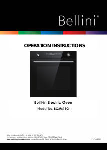 Manual Bellini BOM613G Oven