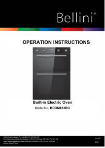 Manual Bellini BDOM613DG Oven