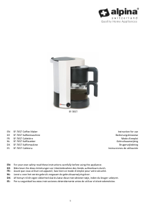 Brugsanvisning Alpina SF-7657 Kaffemaskine