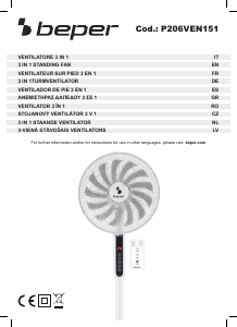 Rokasgrāmata Beper P206VEN151 Ventilators