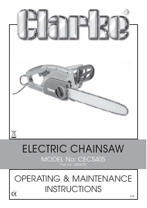 Manual Clarke CECS405 Chainsaw