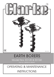 Manual Clarke ED120 Earth Auger