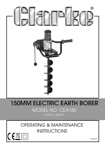Manual Clarke CEA150 Earth Auger