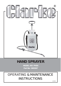 Manual Clarke PHS8 Garden Sprayer