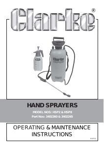 Manual Clarke HSP8 Garden Sprayer