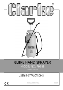 Manual Clarke PHS8B Garden Sprayer
