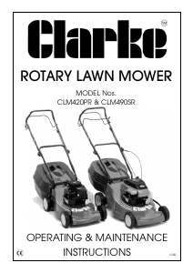 Manual Clarke CLM420PR Lawn Mower
