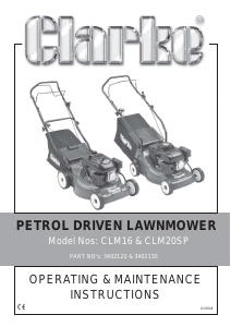 Manual Clarke CLM16 Lawn Mower