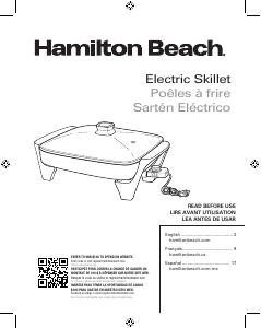 Manual de uso Hamilton Beach 38532 Sartén