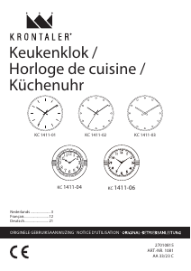 Mode d’emploi Krontaler KC 1411-01 Horloge