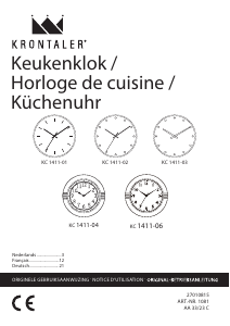 Mode d’emploi Krontaler KC 1411-02 Horloge
