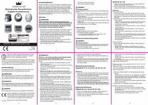 Mode d’emploi Krontaler TR 1611-02 Minuteur de cuisine