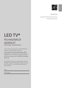 Használati útmutató LG 86UR81003LA LED-es televízió