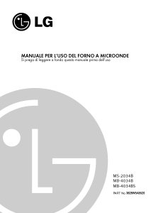 Manuale LG MB-4034BS Microonde