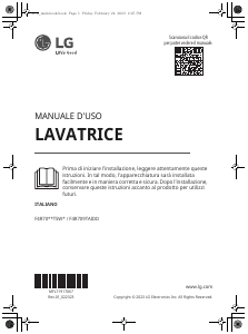 Manuale LG F4R7009TSWB Lavatrice