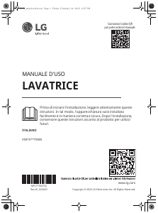 Manuale LG F4R7509TSWB Lavatrice