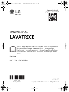 Manuale LG F4R7011TSWC Lavatrice