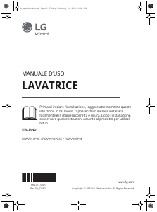 Manuale LG F6WV909P2E Lavatrice