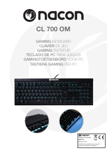 Bedienungsanleitung Nacon CL 700 OM Tastatur