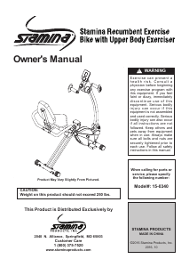 Manual Stamina 15-0340 Exercise Bike