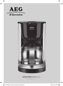 Manual AEG KF3100 Coffee Machine