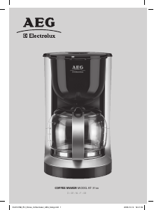 Manual AEG KF3110 Coffee Machine