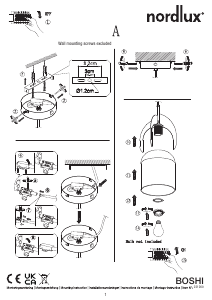 Hướng dẫn sử dụng Nordlux Boshi Đèn