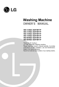 Manual LG WD-10483TP Washing Machine