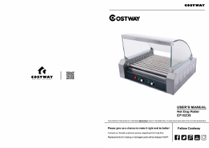 Manual Costway EP19236A Sausage Grill