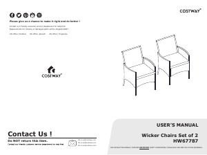 사용 설명서 Costway HW67787D 정원 의자
