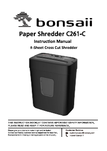 Manual Bonsaii C261-C Paper Shredder