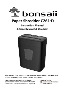 Manual Bonsaii C261-D Paper Shredder