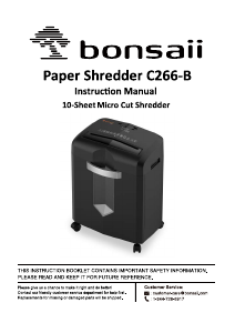 Manual Bonsaii C266-B Paper Shredder