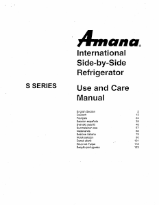 Handleiding Amana SRD520S Koel-vries combinatie