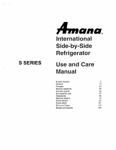 Handleiding Amana SSD522S Koel-vries combinatie